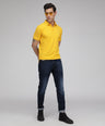 Sporto Men's Solid Polo T-Shirt Gd Yellow