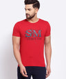 Sporto Men's Spider man Printed Half Sleeve T-Shirt - Red