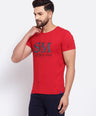 Sporto Men's Spider man Printed Half Sleeve T-Shirt - Red