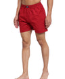 Sporto Men's Printed Boxer Shorts with Zipper -Red