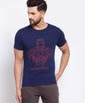 Sporto Men's Iron man Printed T-Shirt - Navy