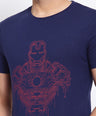 Sporto Men's Iron man Printed T-Shirt - Navy