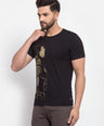 Sporto Men's Iron man Printed T-Shirt - Black