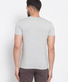 Sporto Men's Thanos Printed Half Sleeve T-Shirt - Grey Melange