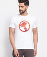 Sporto Men's Thor Hammer(Mjolnir) Printed Half Sleeve T-Shirt - White