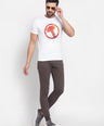 Sporto Men's Thor Hammer(Mjolnir) Printed Half Sleeve T-Shirt - White