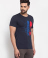 Sporto Men's Spider man Print T-Shirt - Navy