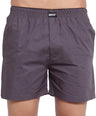 Sporto Men's Solid Boxer Shorts with Zipper - Charcoal