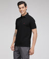Sporto Men's Solid Polo T-Shirt - Black