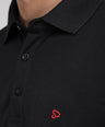 Sporto Men's Solid Polo T-Shirt - Black