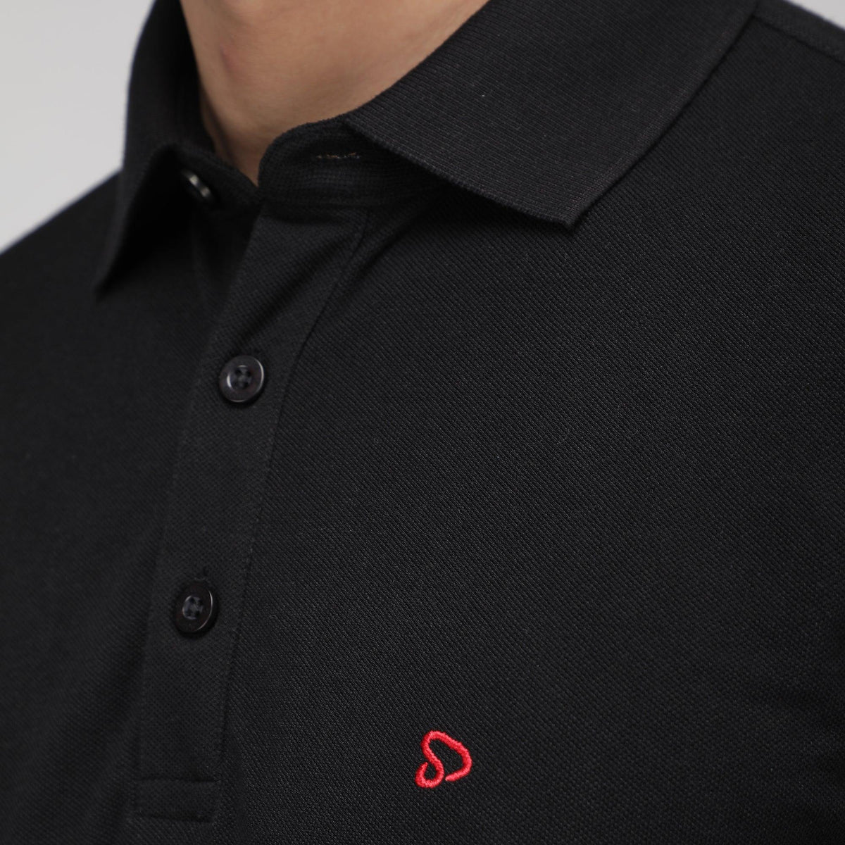 Sporto Men's Solid Polo T-Shirt - Black