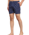 Sporto Men's Printed Boxer Shorts with Zipper -Navy