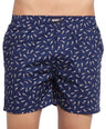 Sporto Men's Printed Boxer Shorts with Zipper -Navy