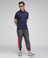Sporto Men's Solid Polo T-Shirt - Peacoat