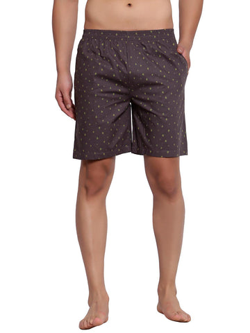 Sporto Men's Printed Boxer Shorts - Charcoal