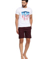 Sporto Men's Printed Boxer Shorts with Zipper - Black