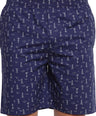Sporto Men's Printed Boxer Shorts with Zipper - Navy Blue