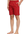 Sporto Men's Printed Boxer Shorts with Zipper - Red