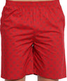 Sporto Men's Printed Boxer Shorts with Zipper - Red