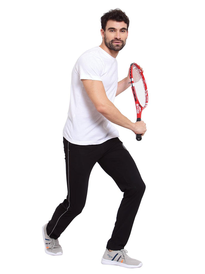 Sporto Black Marvel Superhero Track Pant for Men