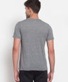 Sporto Men's Captain America Shield Printed Half Sleeve T-Shirt - Grey Jaspe