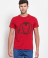 Sporto Men's Iron man Printed T-Shirt - Red