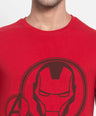 Sporto Men's Iron man Printed T-Shirt - Red