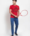 Sporto Men's Iron man Printed T-Shirt - Red