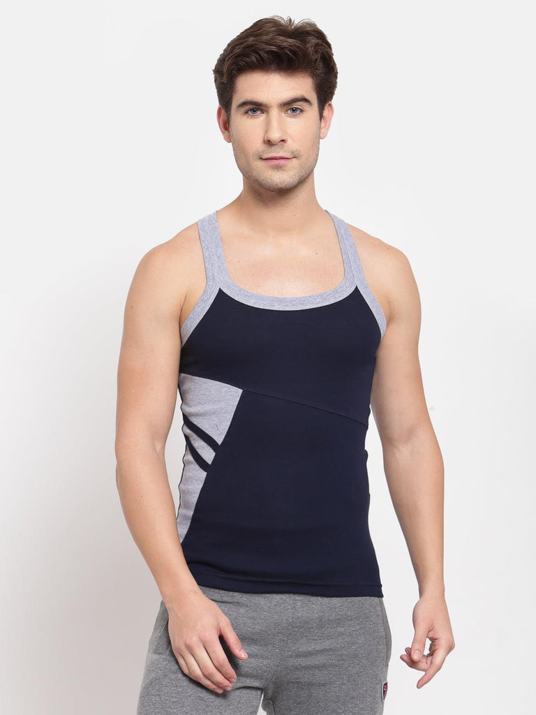 Sporto Men's Gym Vest With Side and Cross Panel (Pack Of 2)