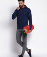 Sporto Men's Hoodie Sweatshirt Blue/Black Inj.