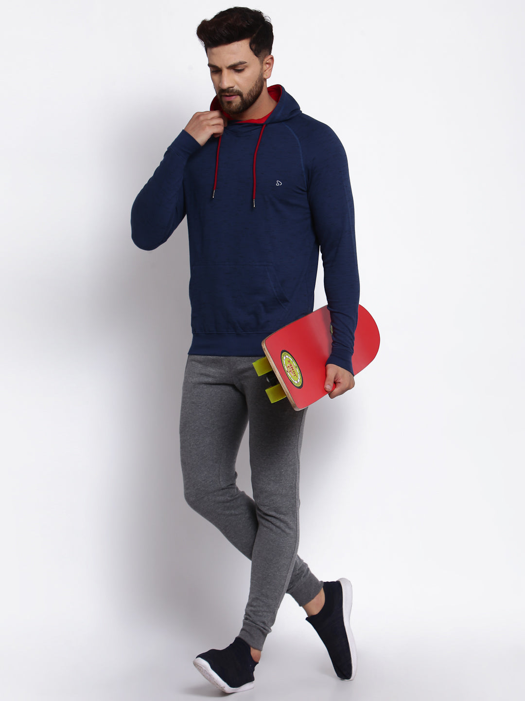 Sporto Men's Hoodie Sweatshirt Blue/Black Inj.