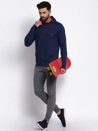 Sporto Men's Hoodie Sweatshirt Blue/Black Inj.