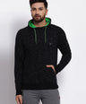 Sporto Men's Hoodie Sweatshirt Black /White Inj.