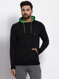 Sporto Men's Hoodie Sweatshirt Black /White Inj.