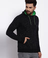 Sporto Men's Hoodie Sweatshirt Black /White Inj.