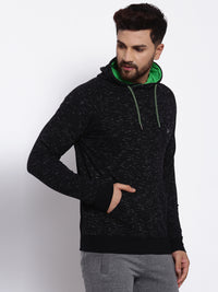 Sporto Men's Hoodie Sweatshirt Black /White Inj.