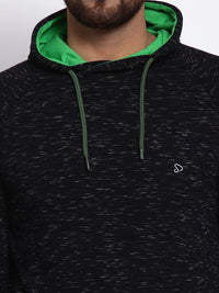 Sporto Men's Hoodie Sweatshirt Black /White Inj.