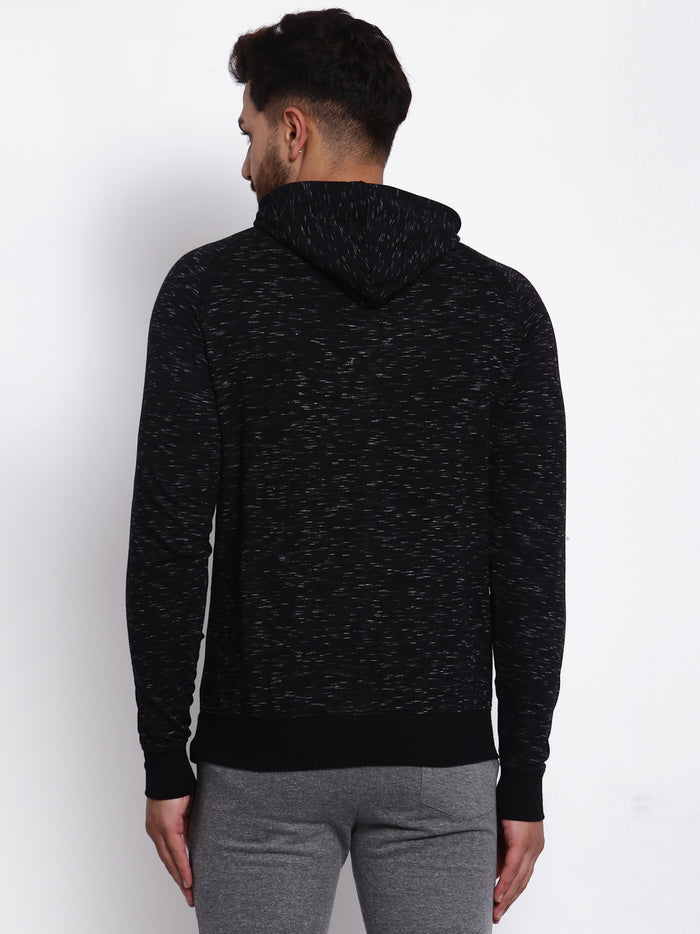 Sporto Men's Hoodie Sweatshirt Black /White Inj.