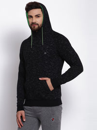 Sporto Men's Hoodie Sweatshirt Black /White Inj.