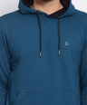Sporto Men's Hoodie Sweatshirt Petrol Blue Jaspe