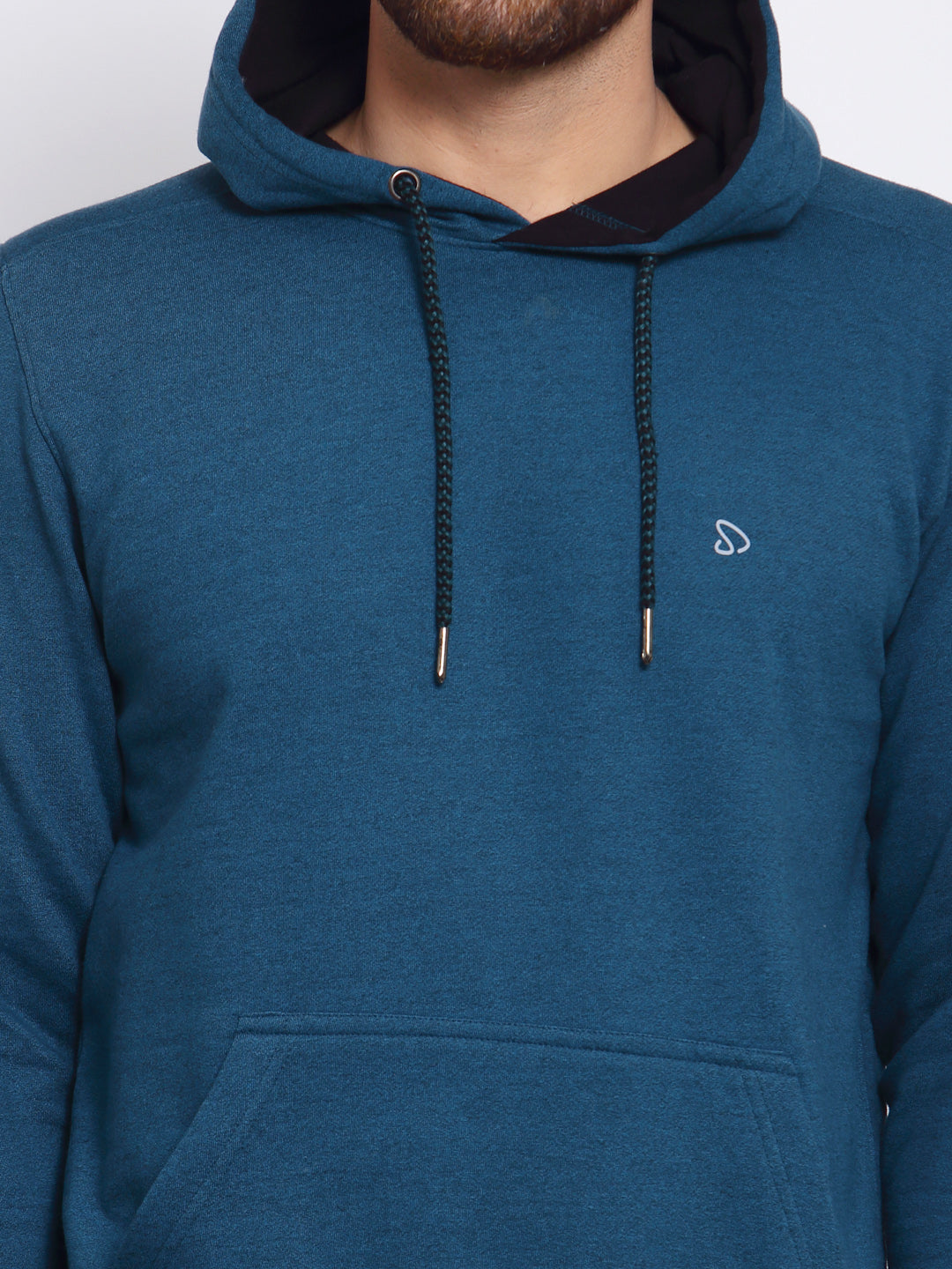 Sporto Men's Hoodie Sweatshirt Petrol Blue Jaspe