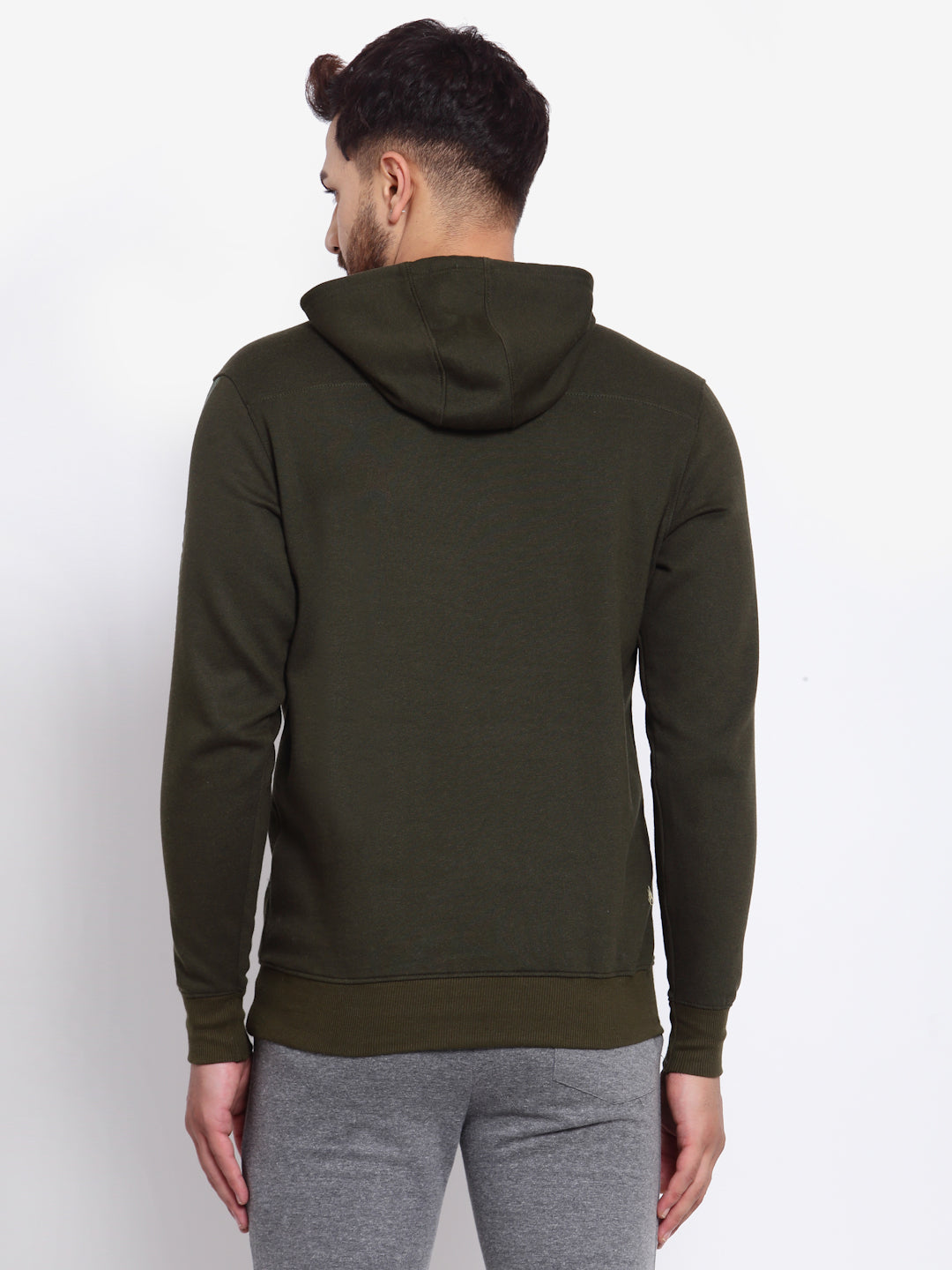Sporto Men's Hoodie Sweatshirt Olive Jaspe