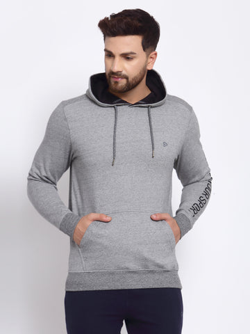 Sporto Men's Hoodie Sweatshirt Grey With Jaspe