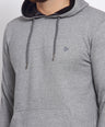 Sporto Men's Hoodie Sweatshirt Grey With Jaspe