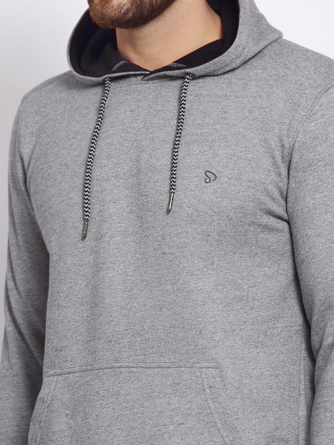 Sporto Men's Hoodie Sweatshirt Grey With Jaspe