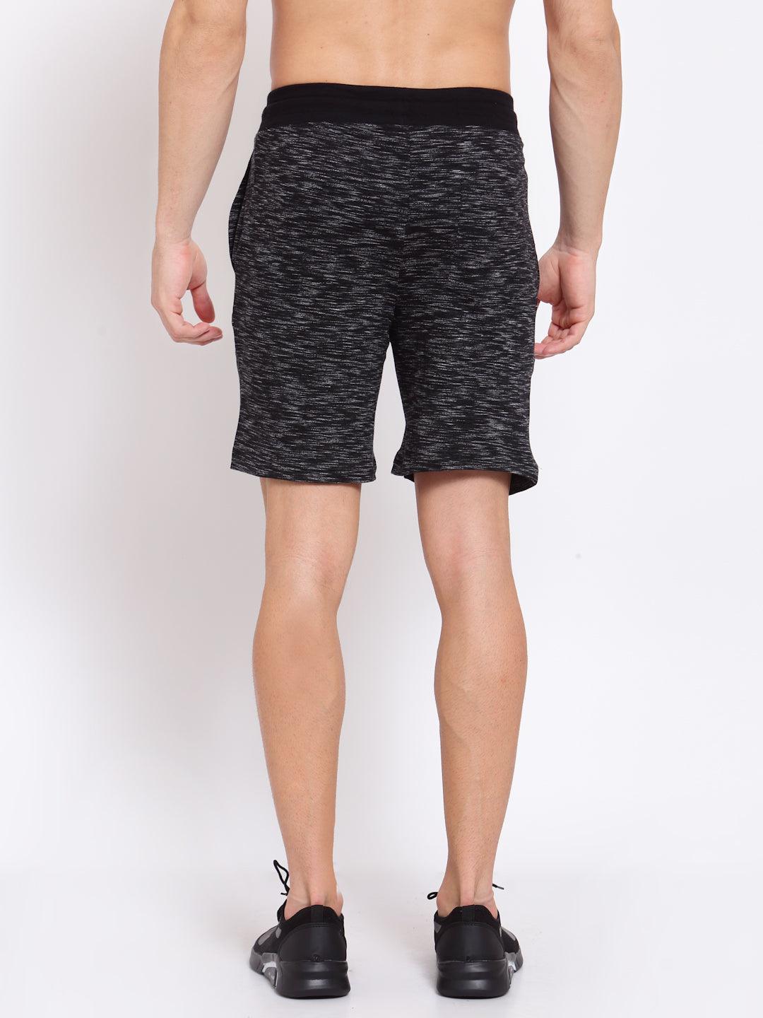 Sporto Men's Lounge Shorts - Black White Inject