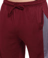 Sporto Men's Solid Casual Lounge Shorts - Burgundy