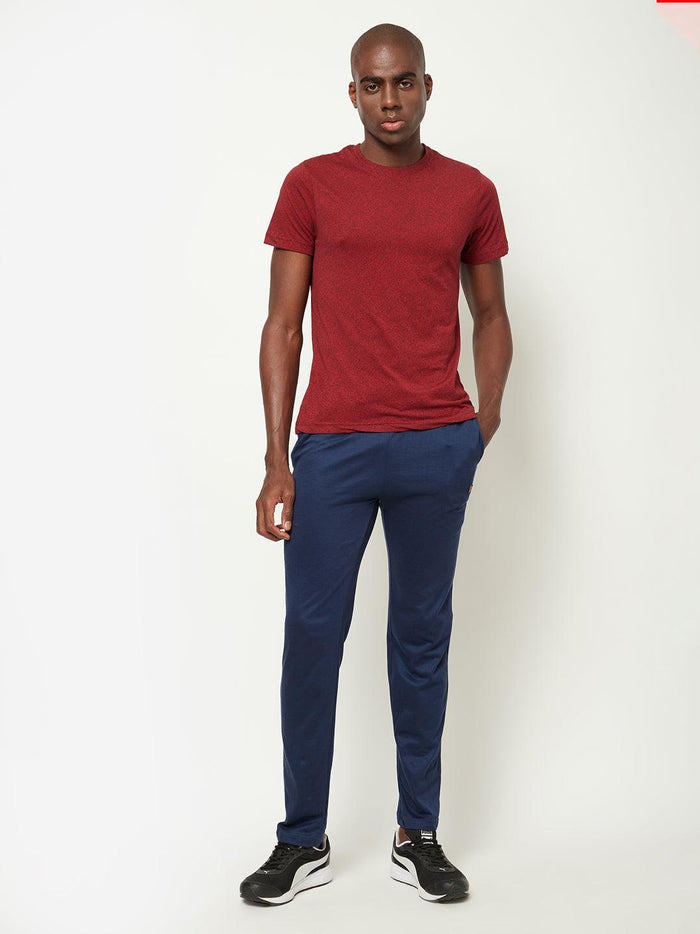 Sporto Men's Plaited Jersey Knit Insignia Blue Track pant