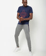 Sporto Men's Anthra Melange Joggers of Fleece Terry Fabric