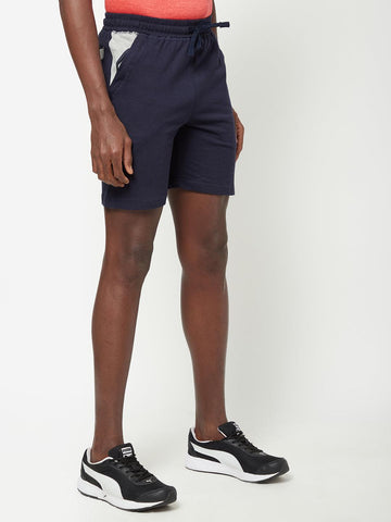 Sporto Men's Solid Casual Lounge Shorts - Navy